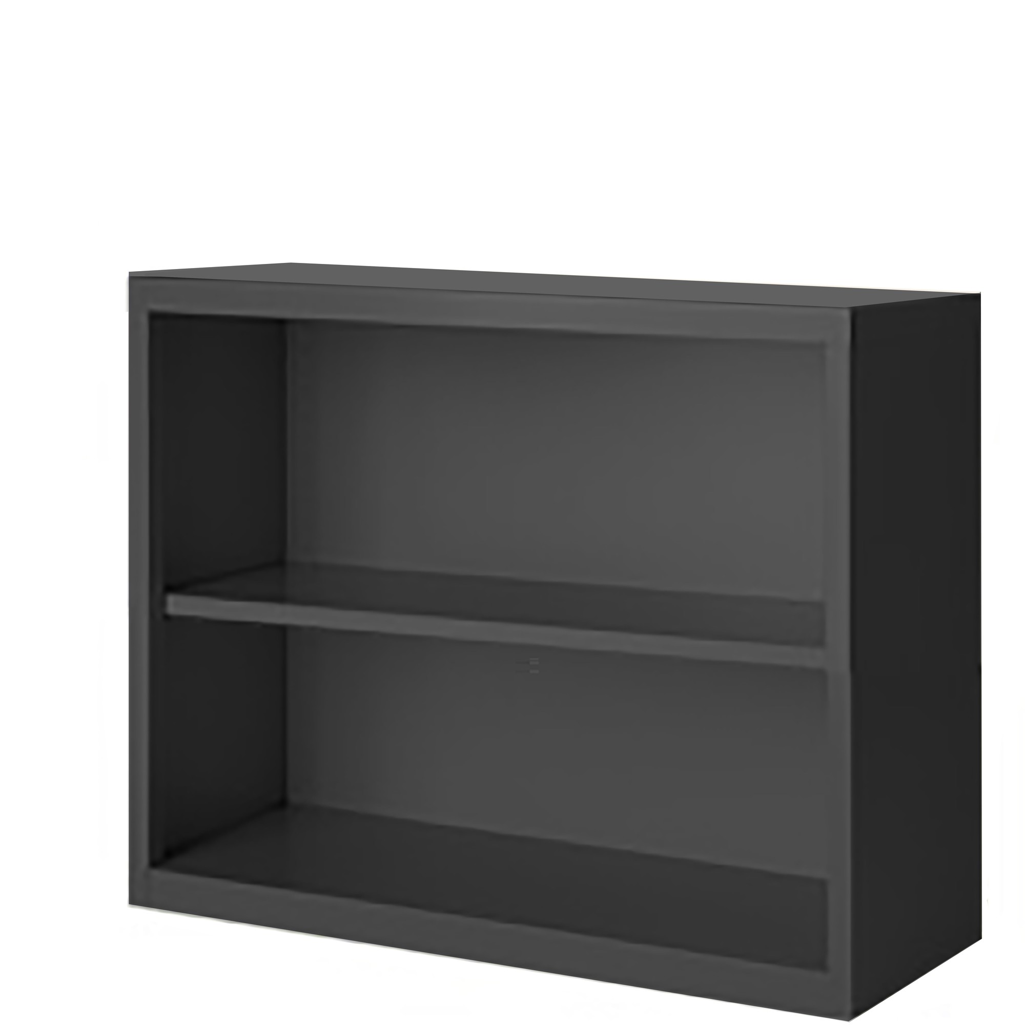 Steel Cabinets USA, 36in.x18in.x30in. Charcoal Bookcase Steel Full Assembled, Height 30 in, Shelves (qty.) 2, Material Steel, Model# BCA-363018-C